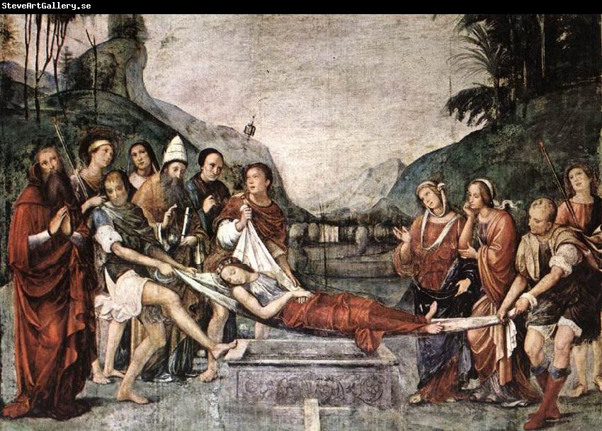 FRANCIA, Francesco The Burial of St Cecily dfs